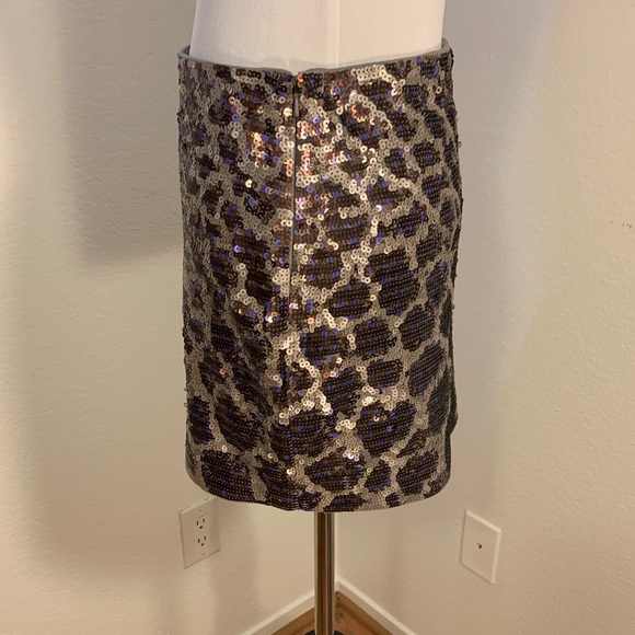 NWT Express Grey, Bronze and Electric Blue Sequin Mini Skirt-NWT - Picture 2 of 5
